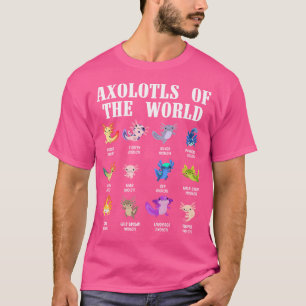 Camiseta Axolotls De La Carta Mundial Mexicana Del Salamand