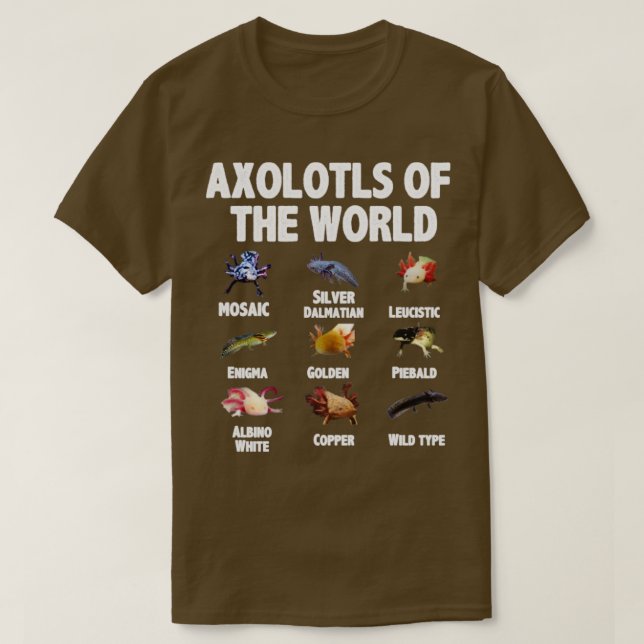 Camiseta Axolotls del mundo (Diseño del anverso)