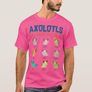Camiseta Axolotls Del Mundo Mexicano Salamander Cute Amph