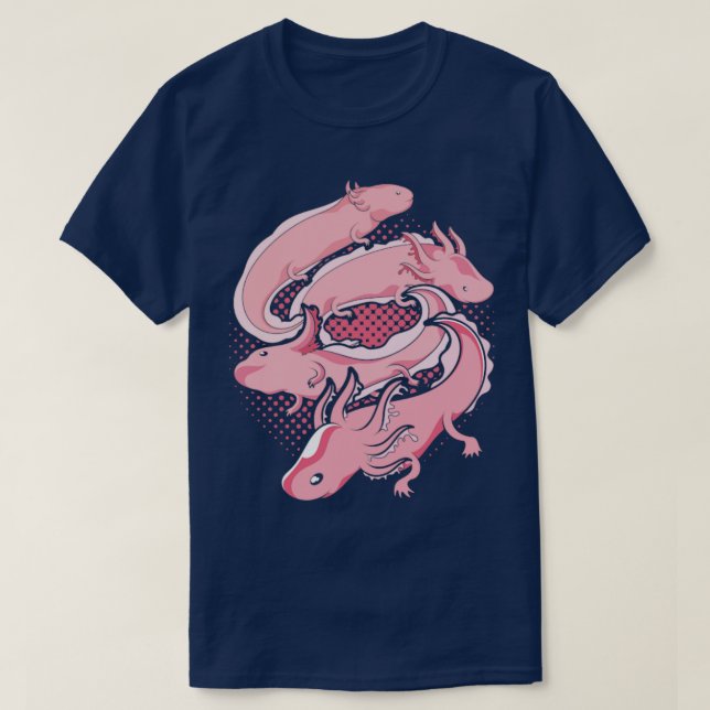 Camiseta Axolotls exóticos Salamander Axolotl (Diseño del anverso)