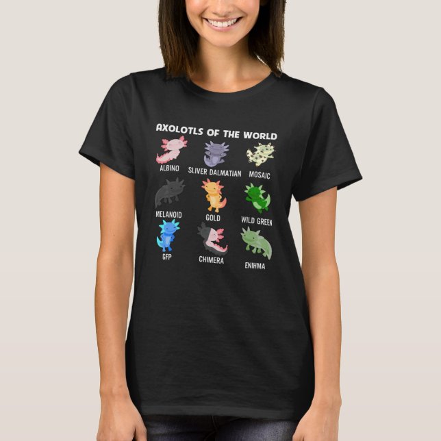 Camiseta Axolotls Of The World Cute Axolotl Fish Sweet Anim (Anverso)