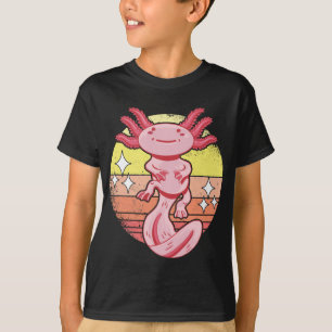Camiseta Axolotls Retro Sunset Axolotl Kawaii