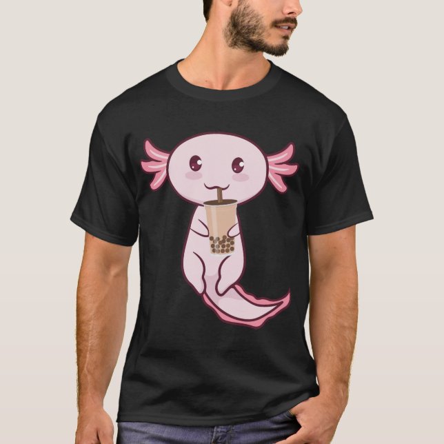 Camiseta Axolots Lover Mascota Animal Axolotl Bubble Tea Ka (Anverso)