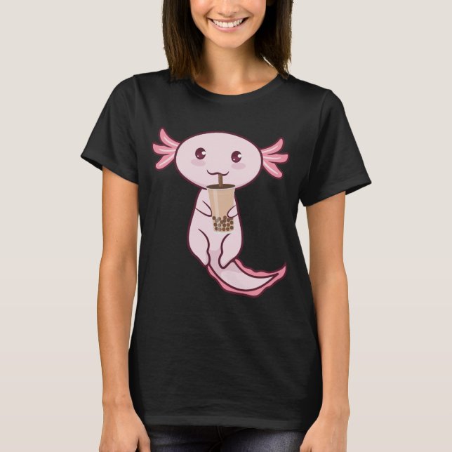 Camiseta Axolots Lover Mascota Animal Axolotl Bubble Tea Ka (Anverso)