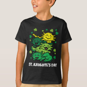 Camiseta Axolotto St Patricks Day Cute Animal Shamrock Clov
