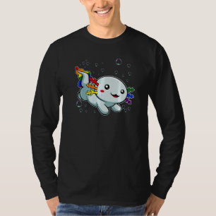 Camiseta Axoltl Lgbt Q Cute Animal Arcoiris Bandera Gay Org