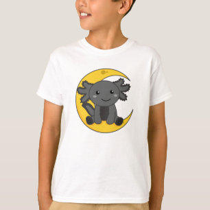 Camiseta Axoltolt negro en la luna buena noche