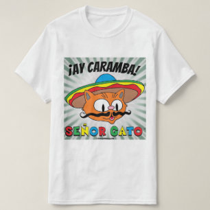 Camiseta ¡Ay caramba! Personalizado mexicano Cat Señor Gato