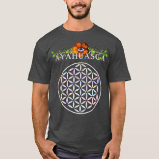 Camiseta Ayahuasca Mandala Sagrada Geometría Flor de vida