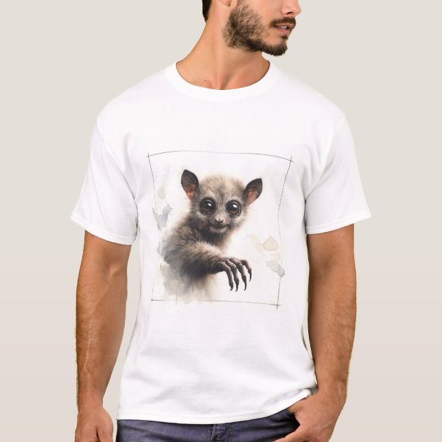 Camiseta Aye Aye Portrait AREF289 - Watercolor (Anverso)