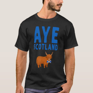 Camiseta Aye Escocia Vaca Highland Idea Para Mujeres & Aye