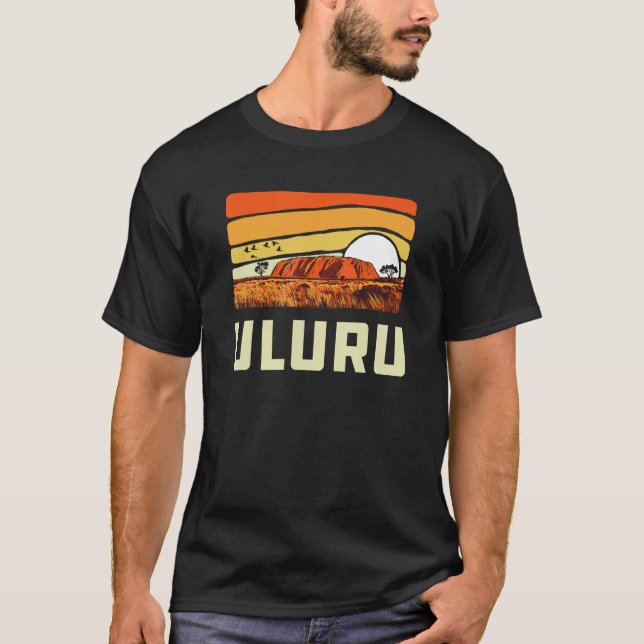 Camiseta Ayers Rock Uluru Australia marca la cosecha de los (Anverso)