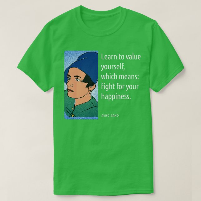 Camiseta Ayn Rand Cita Sayings (Diseño del anverso)
