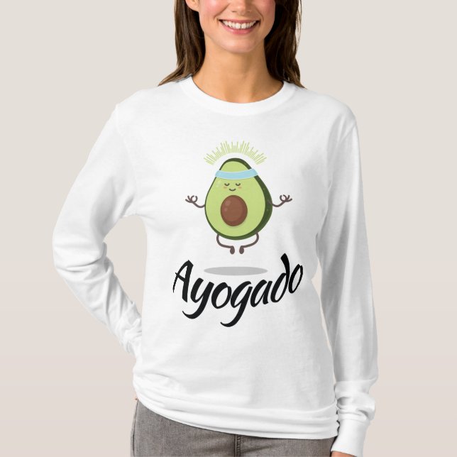 Camiseta Ayogado - Aguacate de yoga - Fruta espiritual - Ve (Anverso)