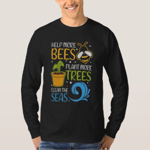 Camiseta Ayuda a las Abejas Planta Arboles Salva Nuestro Ca