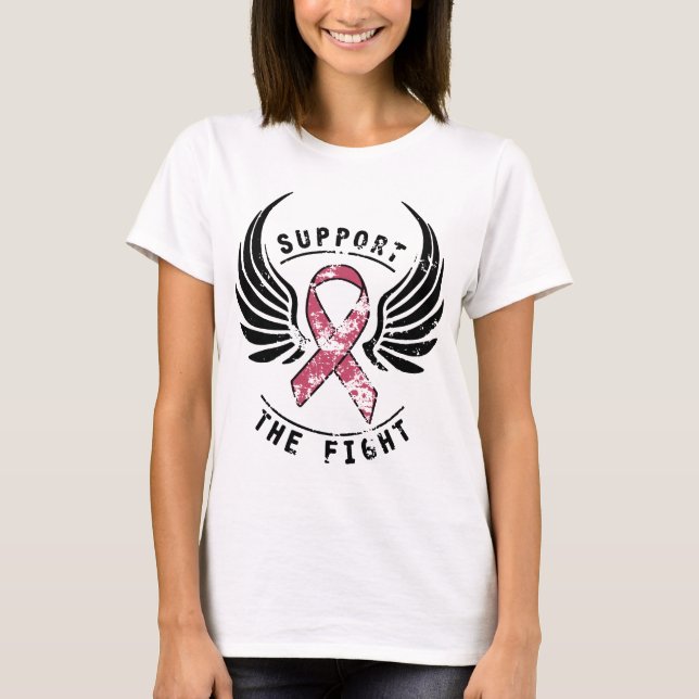 Camiseta Ayuda de la conciencia del cáncer de pecho la (Anverso)