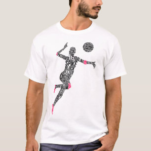 Camiseta Ayuda de la pista de voleibol de voleibol para blo