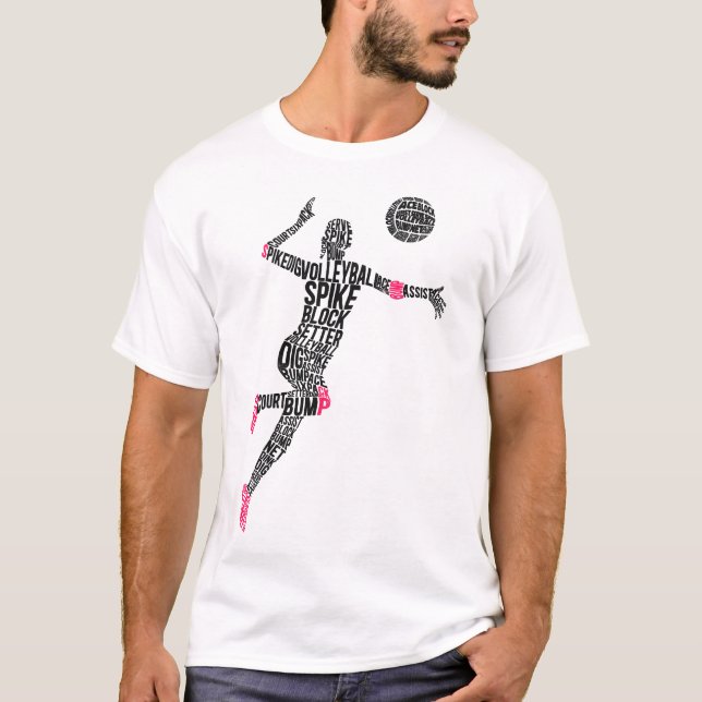 Camiseta Ayuda de la pista de voleibol de voleibol para blo (Anverso)