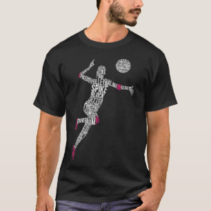 Camiseta Ayuda de la pista de voleibol de voleibol para blo