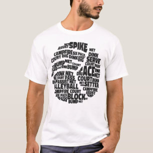 Camiseta Ayuda de la pista de voleibol de voleibol para blo