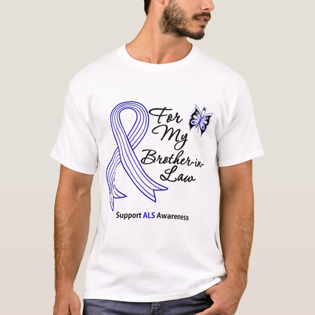 Camiseta Ayuda del ALS para mi cuñado (Anverso)