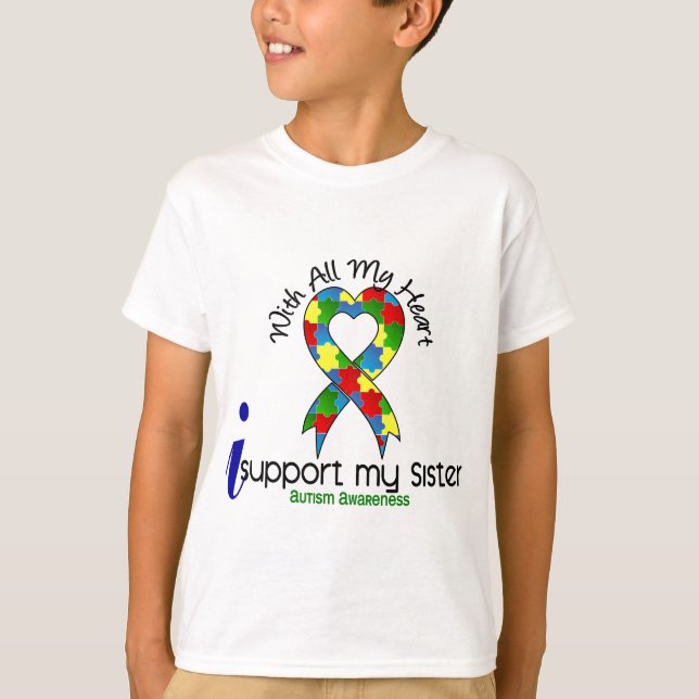 Camiseta Ayuda del autismo I mi hermana (Anverso)
