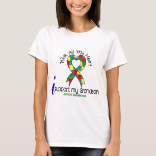 Camiseta Ayuda del autismo I mi nieto