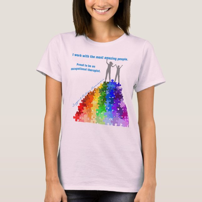 Camiseta Ayuda del autismo que sube a las nuevas alturas (Anverso)