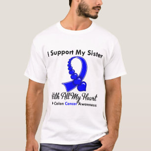 Camiseta Ayuda del cáncer de colon I mi hermana