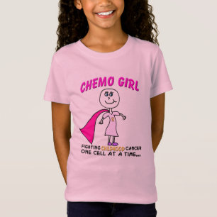 Camiseta Ayuda del cáncer de la niñez del chica de Chemo