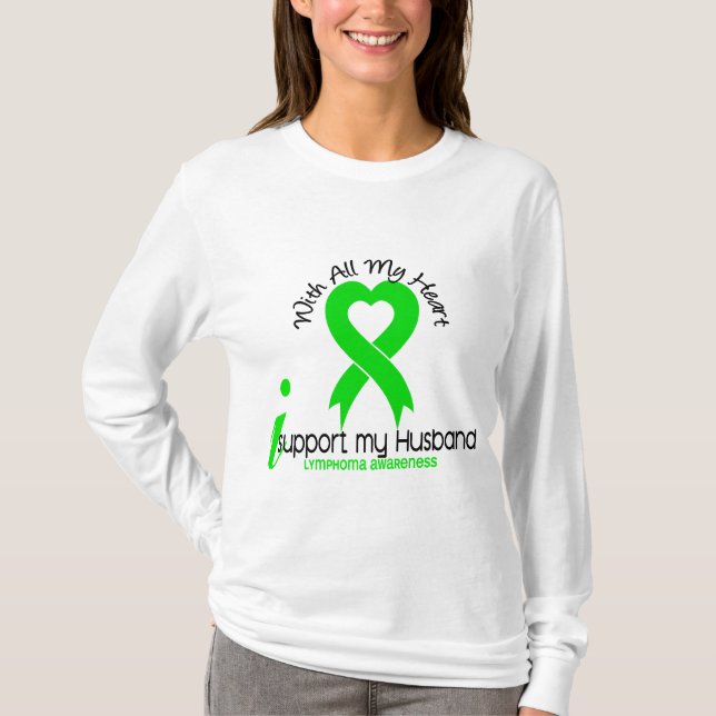 Camiseta Ayuda del LINFOMA I mi marido (Anverso)
