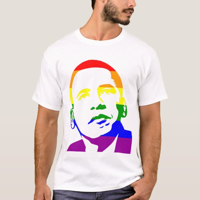 Camiseta "Ayuda del matrimonio homosexual de Obama " (Anverso)