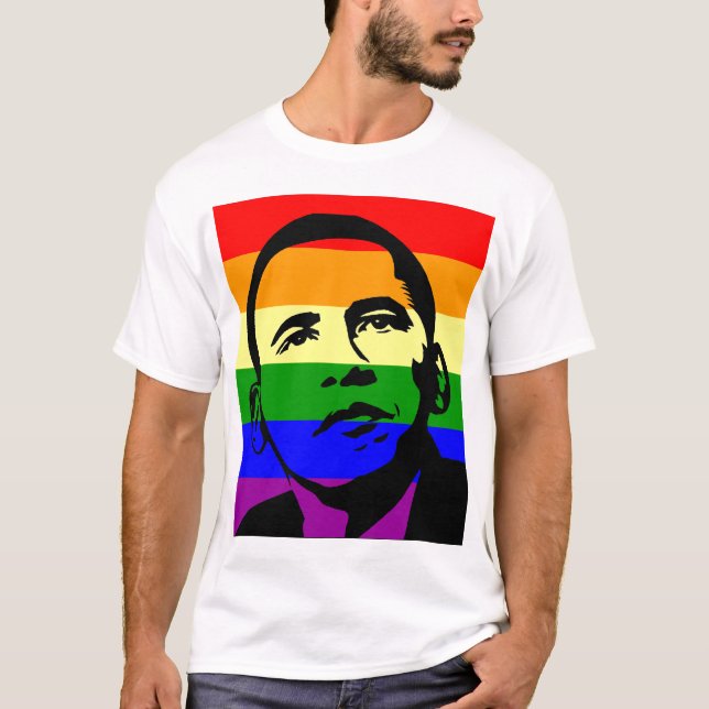 Camiseta "Ayuda del matrimonio homosexual de Obama " (Anverso)