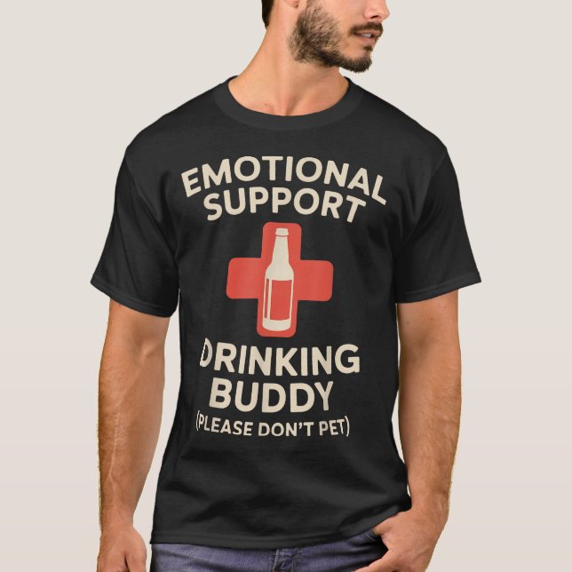 Camiseta Ayuda emocional para beber (Anverso)