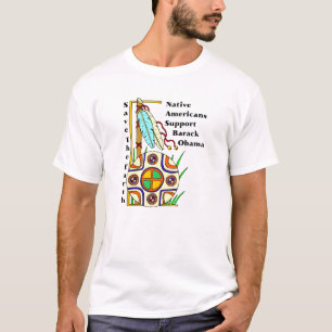 CAMISETA AYUDA OBAMA DE LOS NATIVOS AMERICANOS