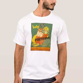 Camiseta Ayuda para conservar el Poster Vintage de alimento