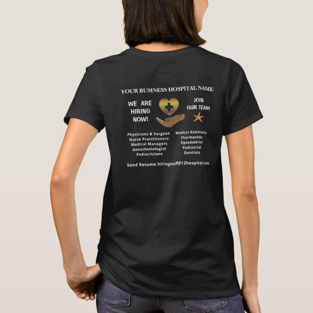 Camiseta Ayuda Para Contratar A Nuestro Equipo Promocional (Reverso)