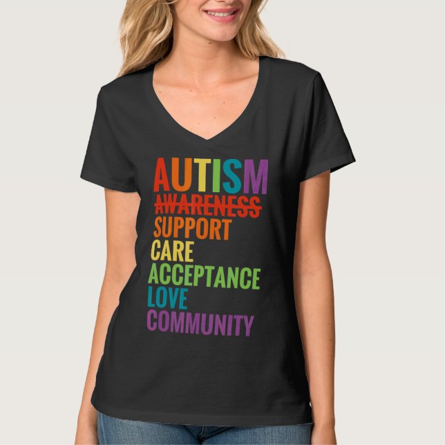 Camiseta Ayuda para la toma de conciencia sobre el autismo  (Anverso)