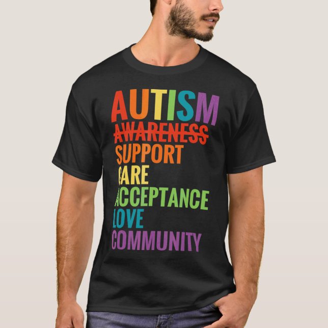 Camiseta Ayuda para la toma de conciencia sobre el autismo  (Anverso)
