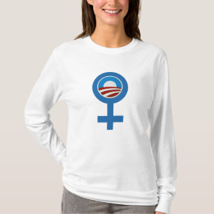 Camiseta Ayuda para los símbolos de las mujeres/de Obama d