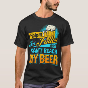 Camiseta Ayuda que he caído y no puedo llegar a mi cerveza