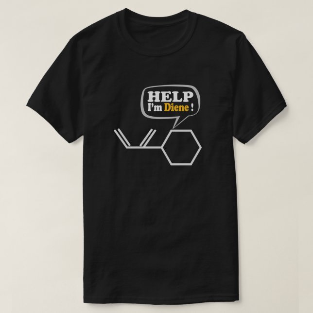 Camiseta Ayuda que soy dieno, química divertida (Diseño del anverso)