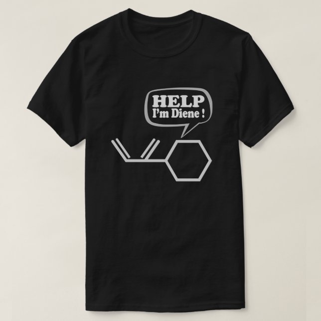 Camiseta Ayuda que soy dieno, química divertida (Diseño del anverso)