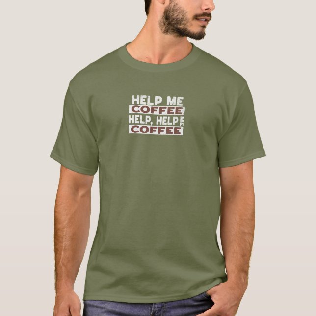 Camiseta Ayúdame Café (Anverso)