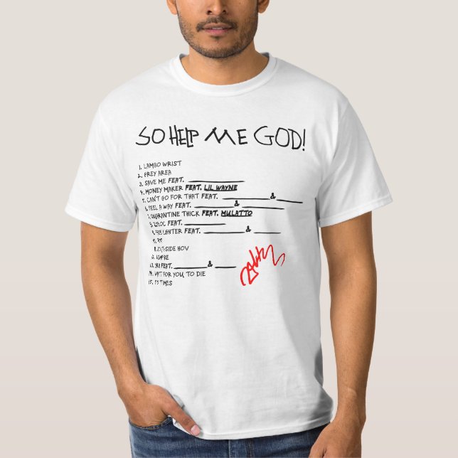 Camiseta ¡Ayúdame Dios! Música (Anverso)