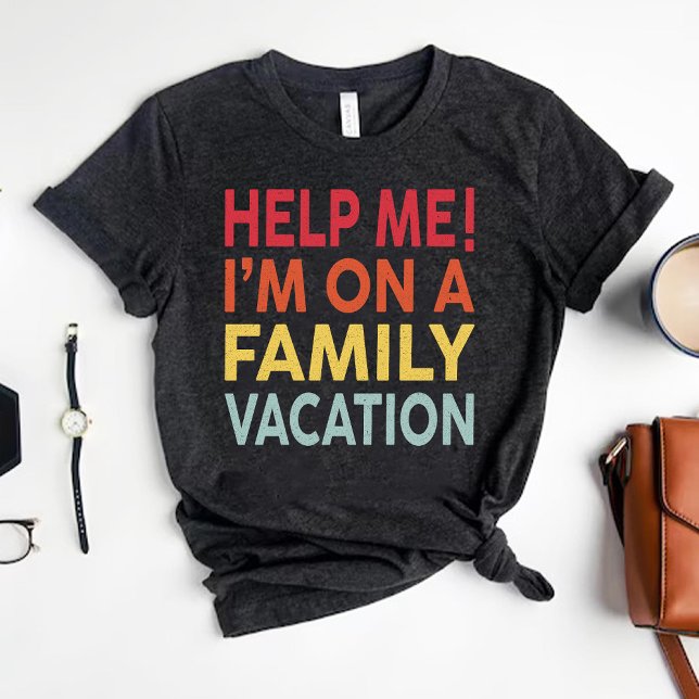 Camiseta Ayúdame estoy en verano sarcástico de vacaciones f (Help Me I'm On Family Vacation Sarcastic Summer T-Shirt)