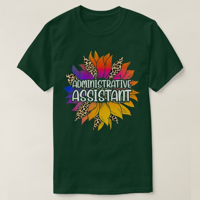 Camiseta Ayudante Administrativo Girasol (Diseño del anverso)