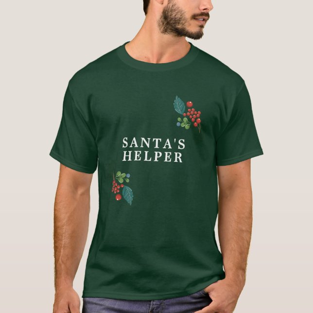 Camiseta Ayudante Botánico de Santa Fiesta de Navidad (Anverso)
