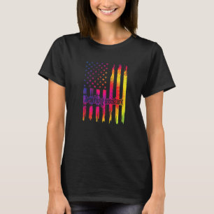 Camiseta Ayudante De Enseñanza Us Flag Teaching Assistant