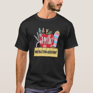 Camiseta Ayudante de Instrucción de Hola, profesor de Apple